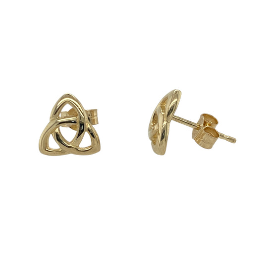 9ct Gold Celtic Trinity Knot Stud Earrings