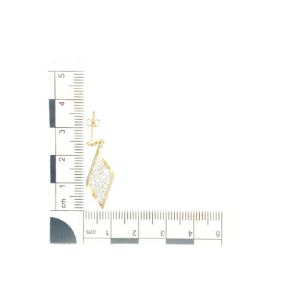 9ct Gold Open Weave Drop Earrings