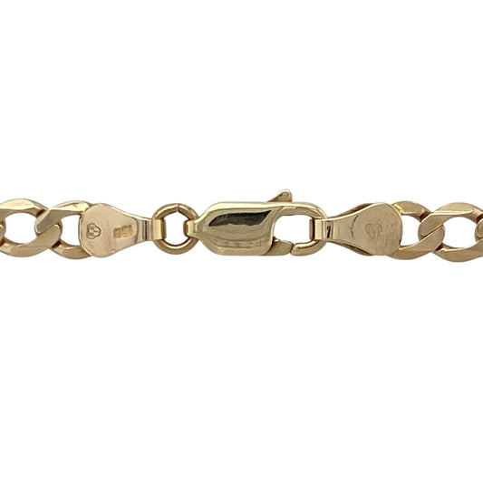 Bring bold elegance and classic appeal to your collection with this pre-owned 9ct yellow gold curb chain—perfect for making a refined statement in timeless style.

Design: The chain features a traditional curb link design with 5mm-wide links, offering a smooth, polished finish that reflects light beautifully for a striking appearance.
Material: Made from 9-carat yellow gold, the rich tone enhances the chain’s classic design while ensuring lasting shine and durability.