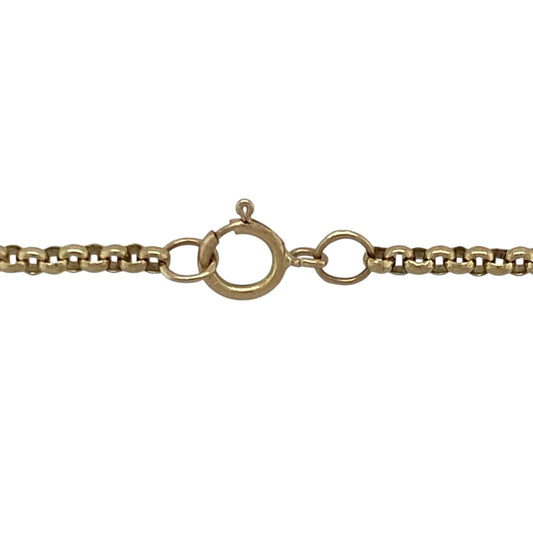 Bring timeless elegance and versatile style to your collection with this pre-owned 9ct yellow gold belcher chain—perfect for both standalone wear and pairing with a pendant.

Design: The chain features a classic belcher link design with 2mm-wide round links, offering a refined balance of simplicity and shine for an effortlessly elegant look.
Material: Made from 9-carat yellow gold, the warm tone provides lasting radiance and durability, making it a staple piece for any jewellery collection.