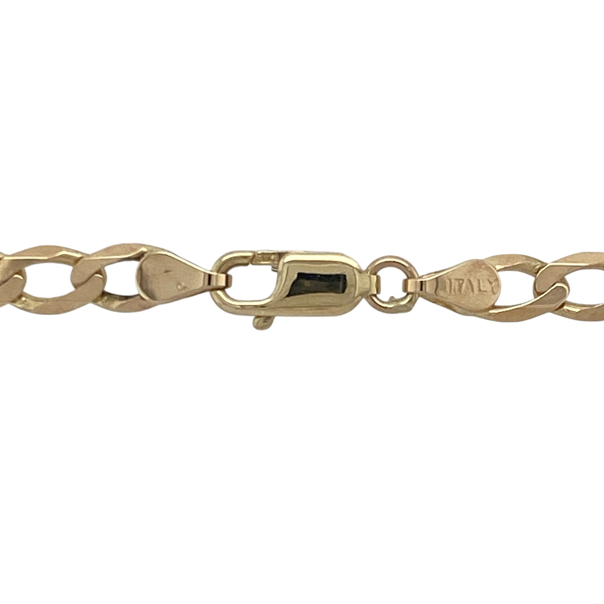 Bring bold elegance and timeless appeal to your collection with this pre-owned 9ct yellow gold curb chain—perfect for making a sophisticated statement in classic style.

Design: The chain features a traditional curb link design with 5mm-wide links, offering a smooth, polished finish that reflects light beautifully for a striking look.
Material: Made from 9-carat yellow gold, the rich tone enhances the chain’s classic design and provides lasting shine and durability.