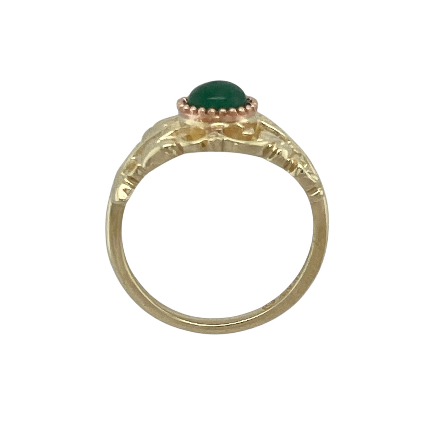 9ct Gold & Green Stone Set Clogau Tree of Life Ring