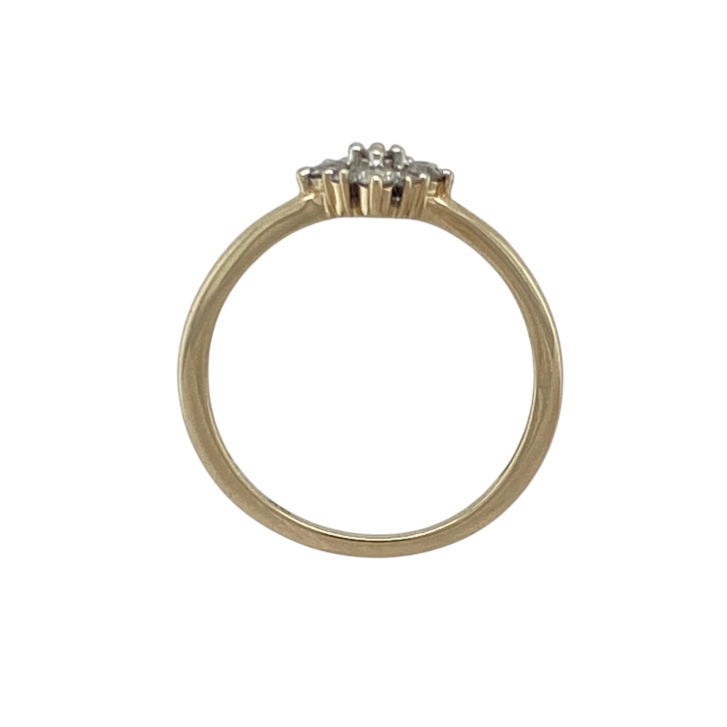 9ct Gold & Diamond Set Cluster Ring