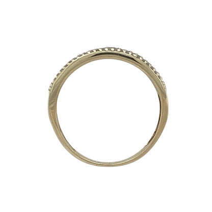 9ct Gold & Diamond Illusion Set Band Ring