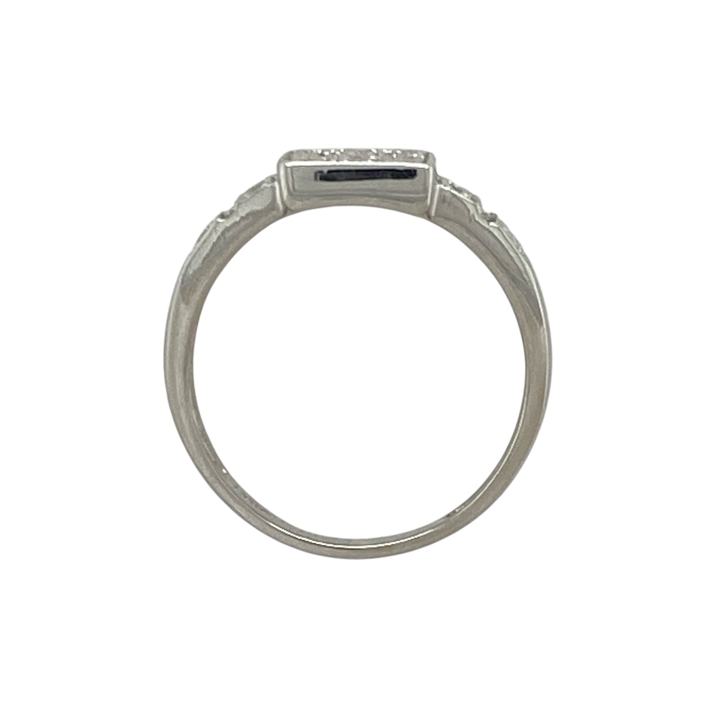 9ct White Gold & Diamond Set Cluster Ring