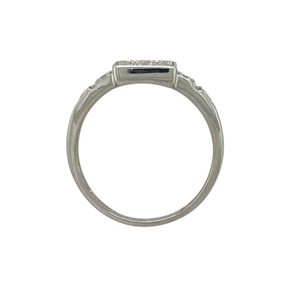 9ct White Gold & Diamond Set Cluster Ring