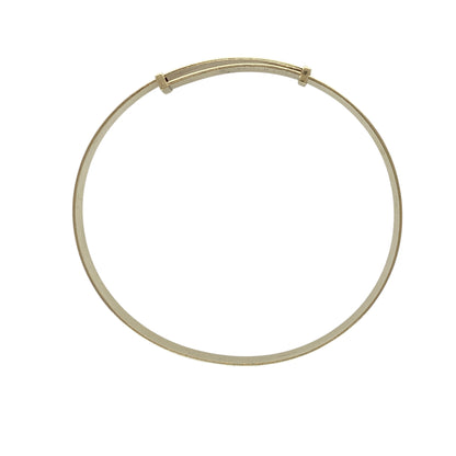 9ct Solid Gold Patterned Expanding Bangle