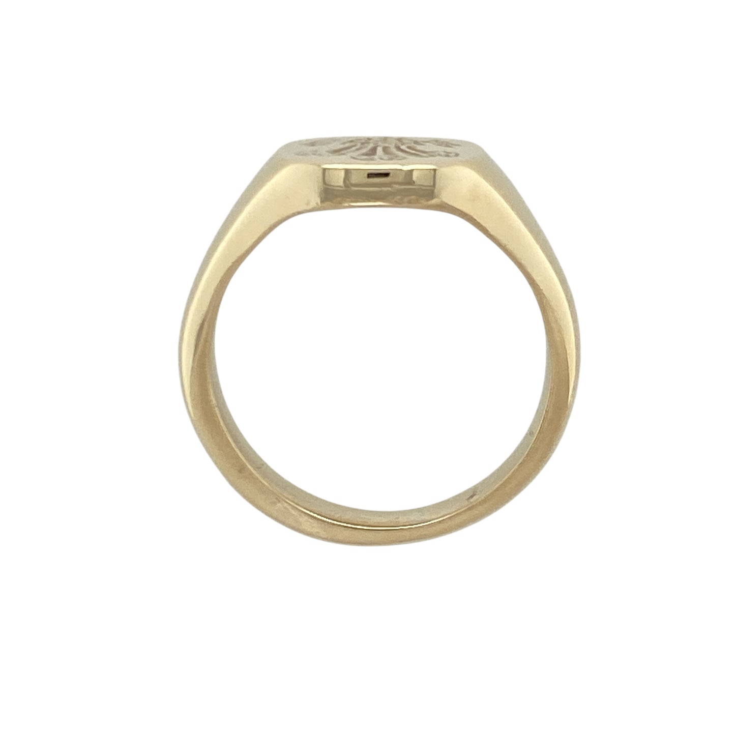 9ct Gold Welsh Three Feathers Signet Ring