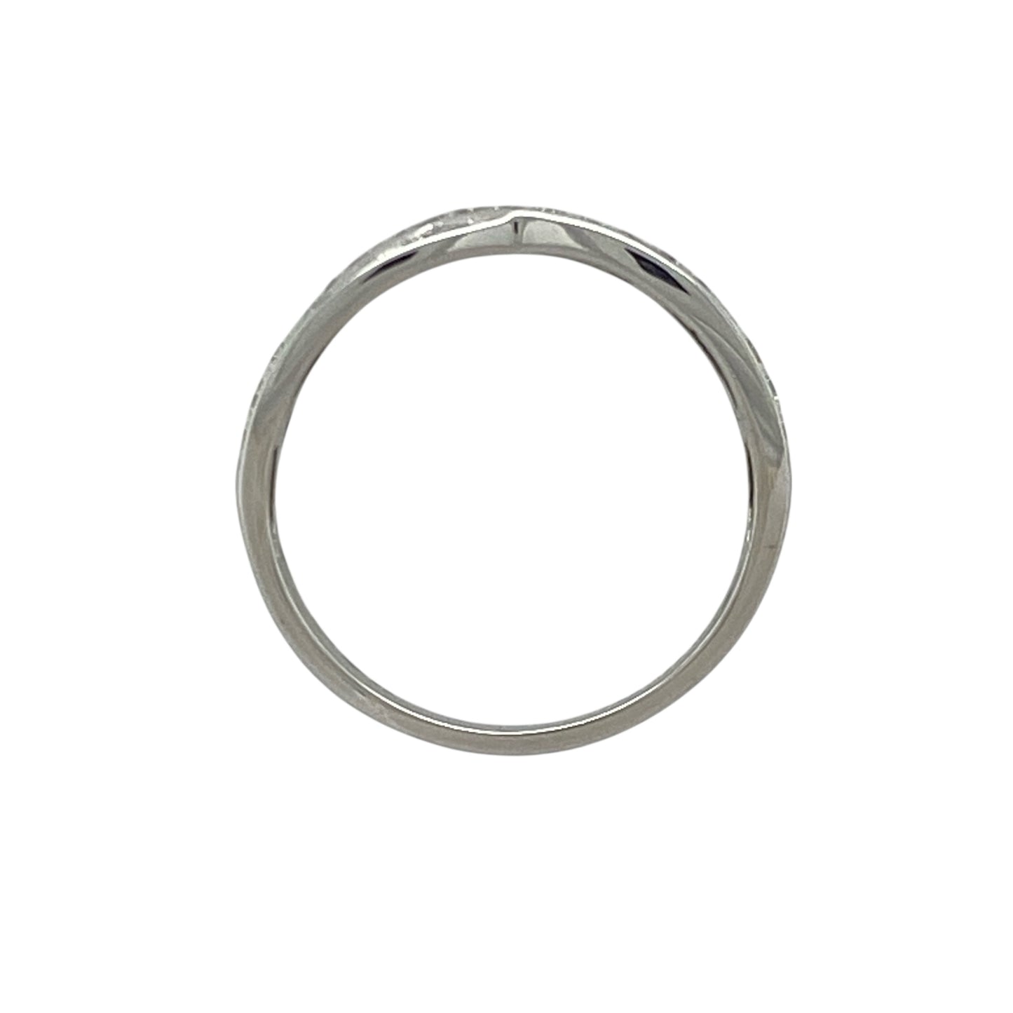 Platinum & Diamond Set Crossover Band Ring