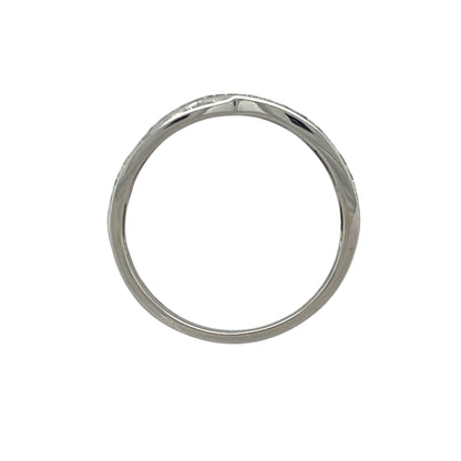 Platinum & Diamond Set Crossover Band Ring