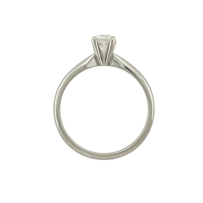 New 9ct White Gold & Swarovski Crystal Set 0.50ct Solitaire Ring