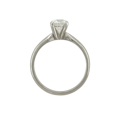 New 9ct White Gold & Swarovski Crystal Set 1ct Solitaire Ring