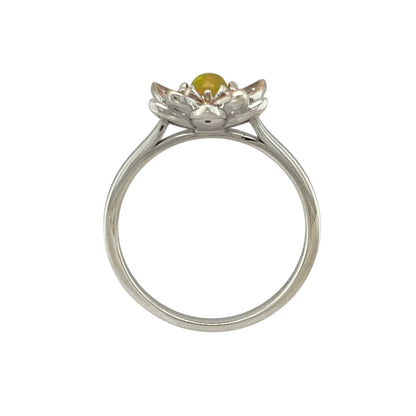 925 Silver & Topaz Set Clogau Lotus Flower Ring