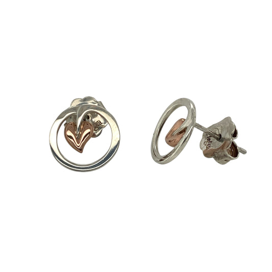 925 Silver Clogau Tree of Life Circle Stud Earrings