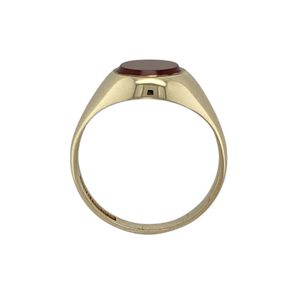 9ct Gold & Carnelian Oval Signet Ring