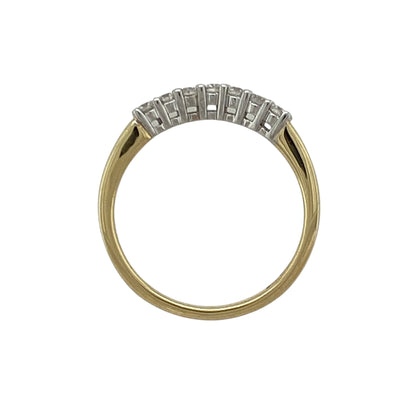 18ct Gold & Diamond Set Slight Wishbone Band Ring