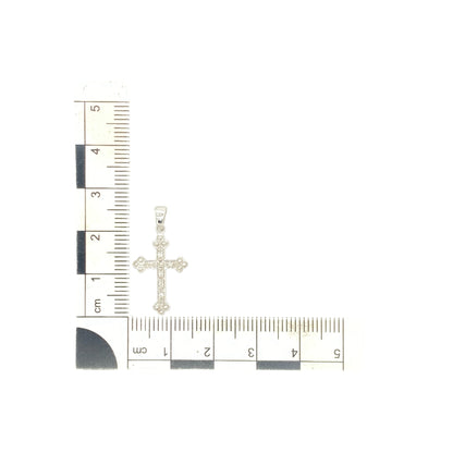 9ct White Gold & Diamond Set Cross Pendant