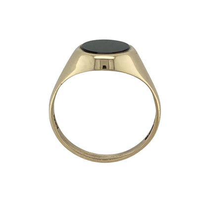 9ct Gold & Onyx Set Oval Signet Ring