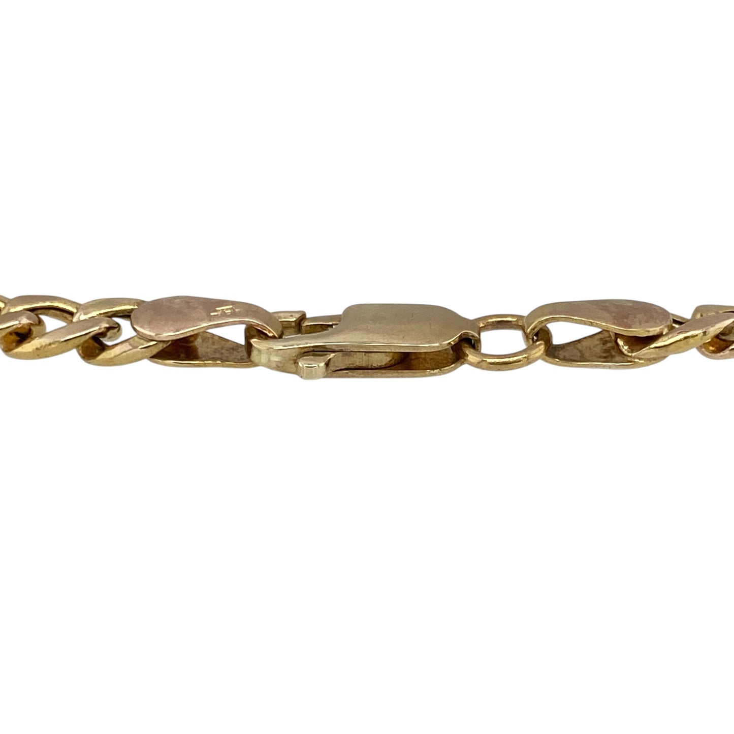 Bring classic style and everyday elegance to your collection with this pre-owned 9ct yellow gold 7.5" hollow curb bracelet—a timeless piece that complements any look.

Design: The bracelet features traditional curb links measuring 4mm in width, offering a sleek and polished appearance that reflects light beautifully.
Material: Made from 9-carat yellow gold, the warm tone and high-shine finish give the bracelet a refined and versatile appeal.