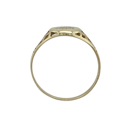 9ct Gold Welsh Three Feathers Signet Ring