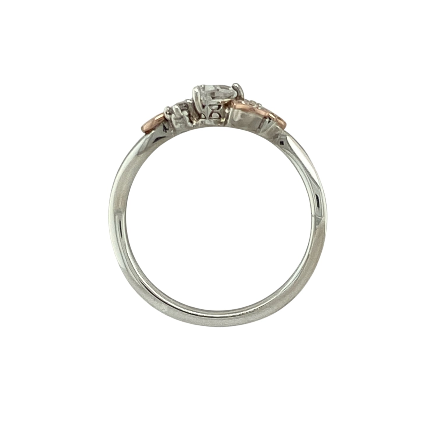 925 Silver & White Topaz Set Clogau Teardrop Ring