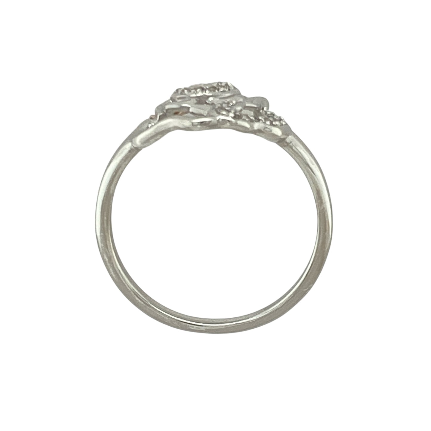 925 Silver & White Topaz Set Clogau Rose Ring