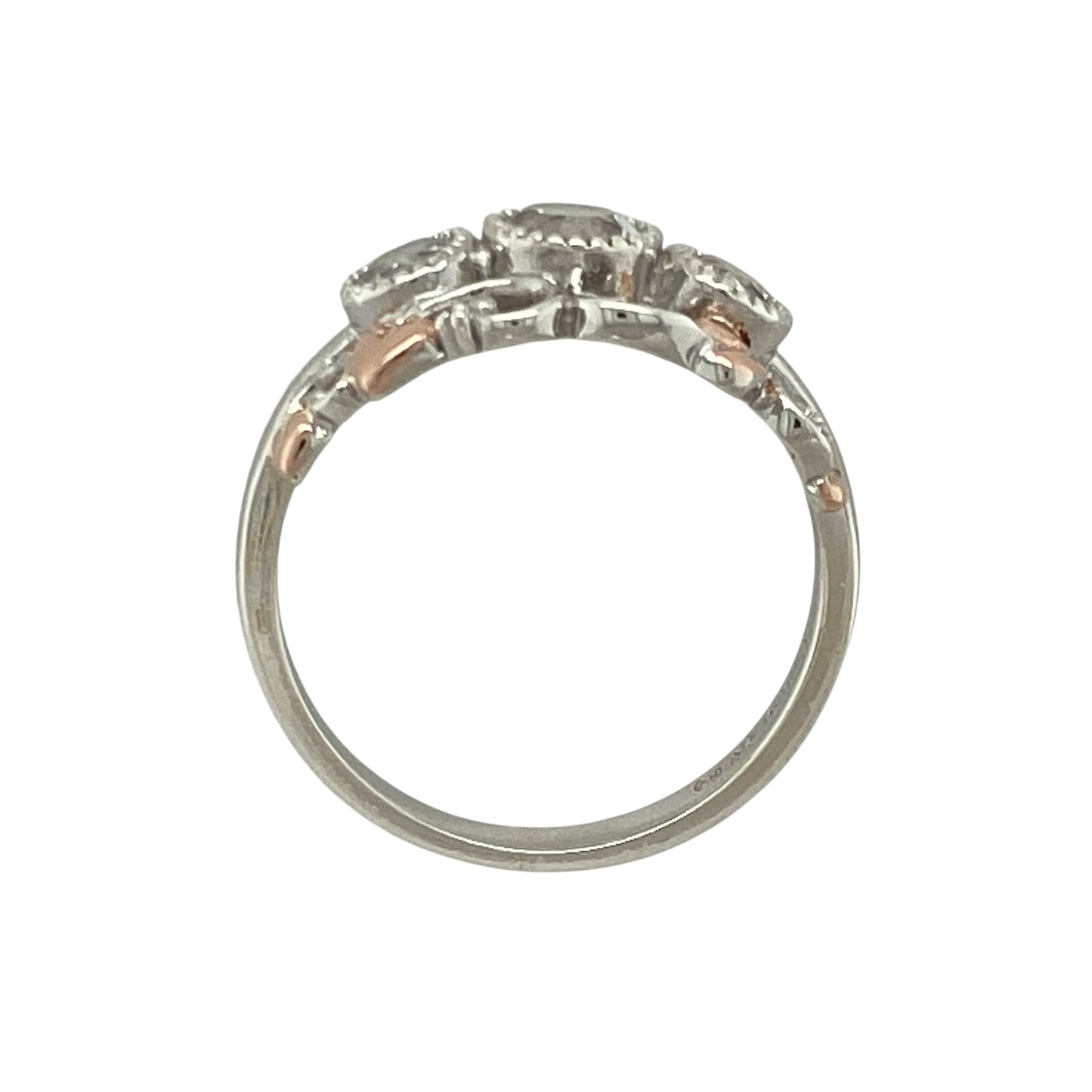 925 Silver & White Topaz Set Clogau Trilogy Tree of Life Ring