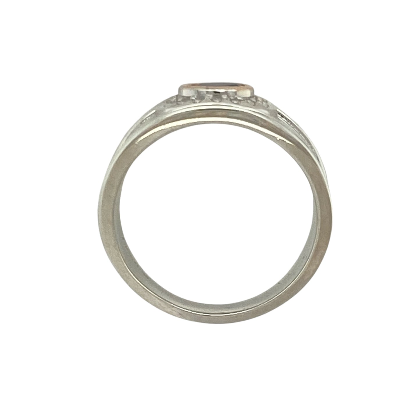 925 Silver White Topaz & Sapphire Set Wide Band Clogau Royal Ring