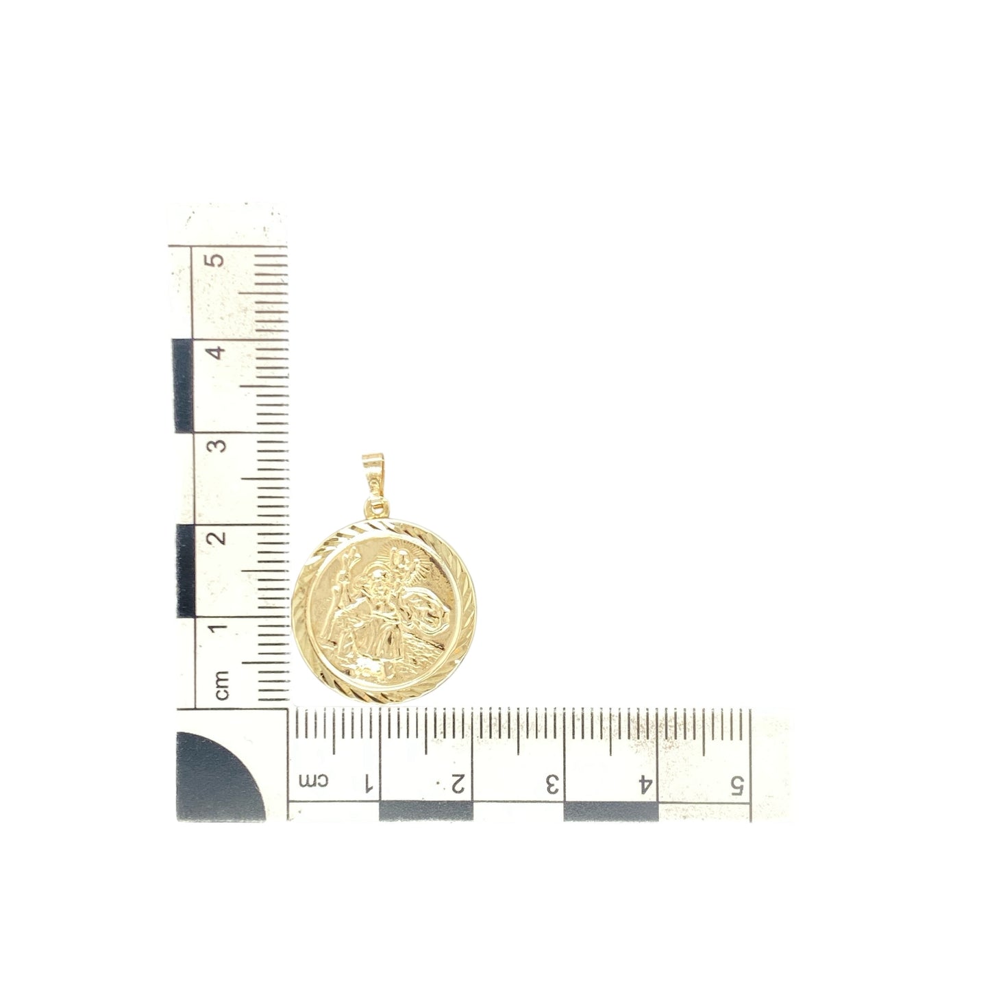 9ct Gold Hollow St Christopher Pendant