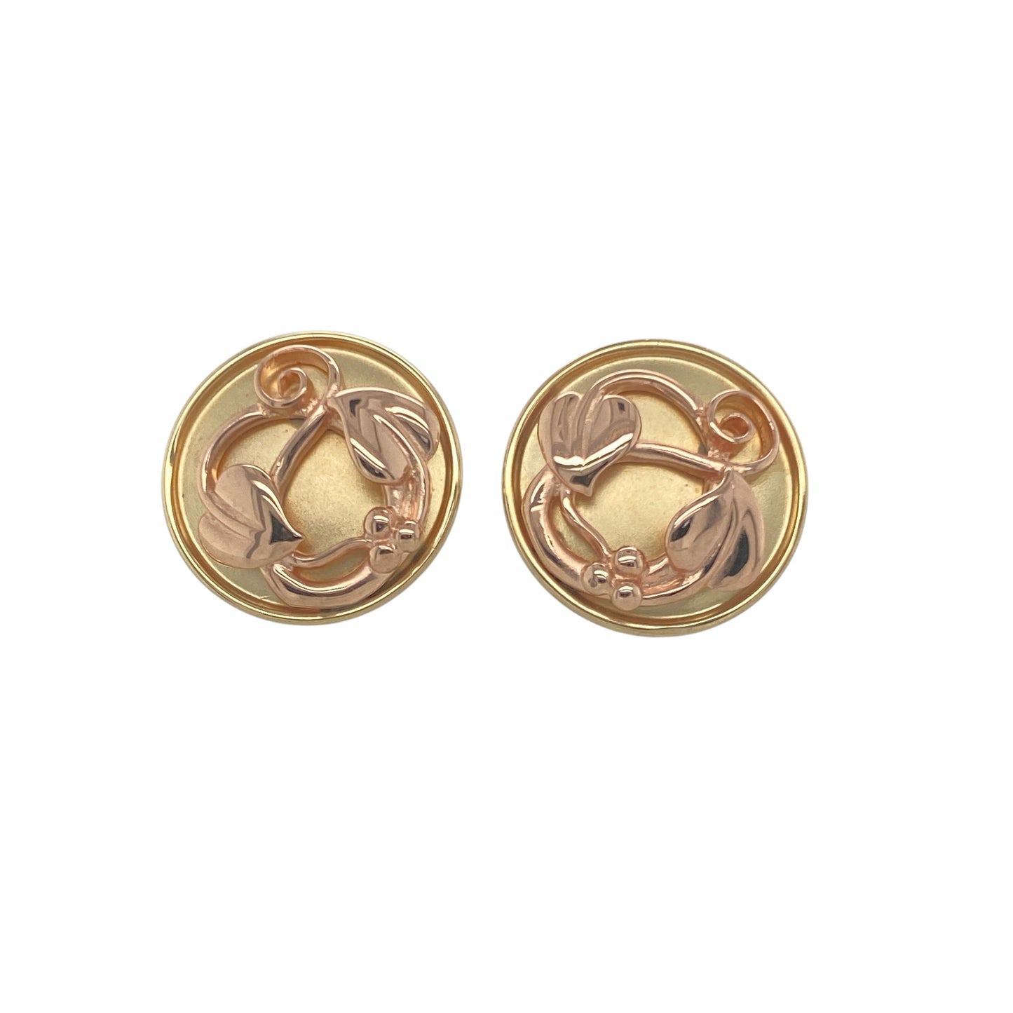 9ct Gold Clogau Tree of Life Round Stud Earrings