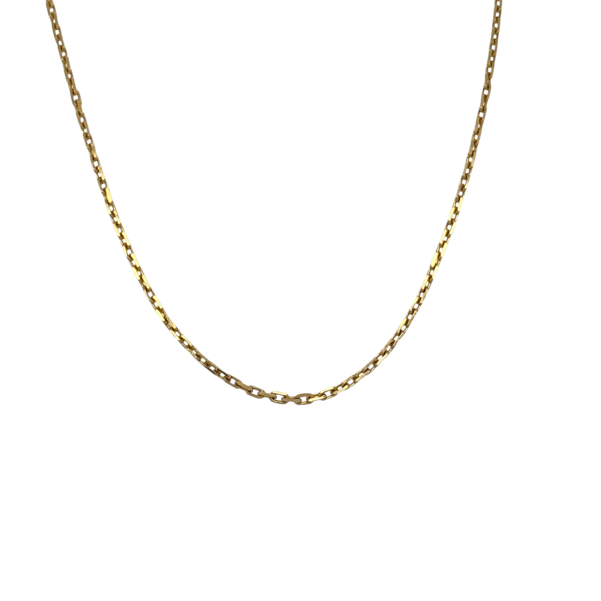 9ct Gold 16" Square Micro Belcher Chain