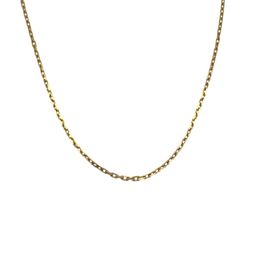 9ct Gold 16" Square Micro Belcher Chain
