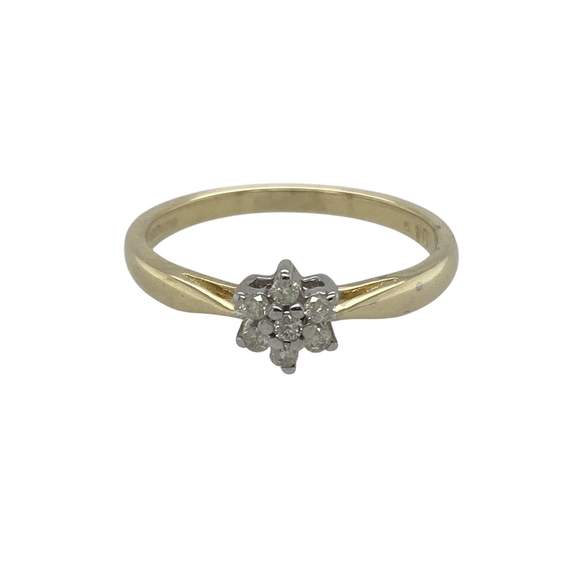 9ct Gold Diamond Set Cluster Ring