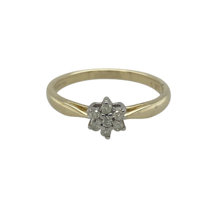 9ct Gold Diamond Set Cluster Ring