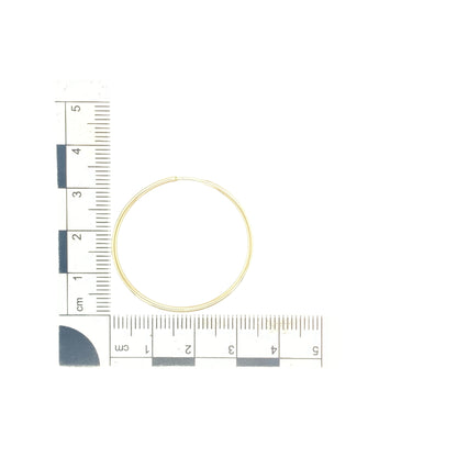 9ct Gold Plain Hoop Earrings