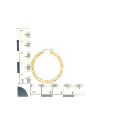 9ct Gold Twisted Hoop Creole Earrings