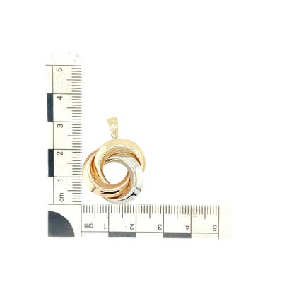 9ct Gold Circle Spiral Knot Pendant
