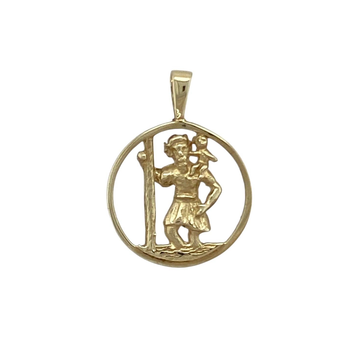 9ct Gold Open St Christopher Pendant
