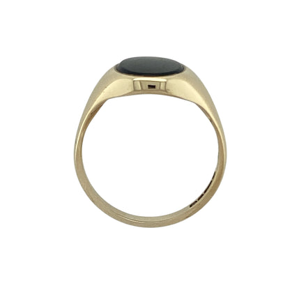 9ct Gold & Onyx Oval Signet Ring