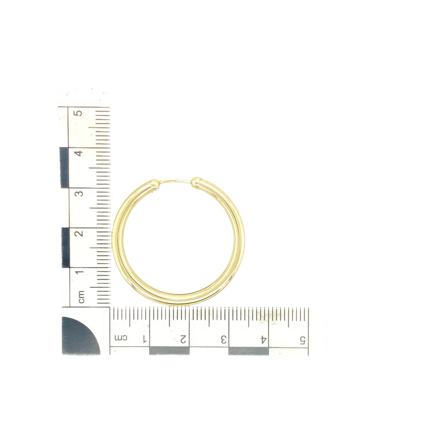 9ct Gold Plain Hoop Earrings