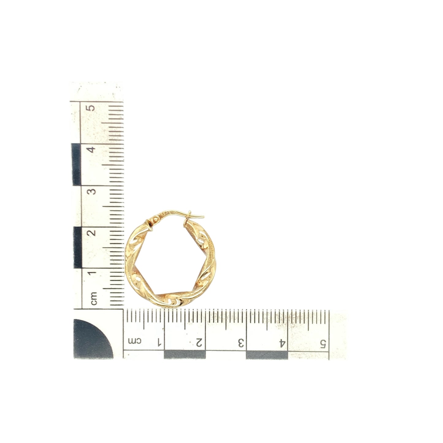 9ct Gold Twisted Hoop Creole Earrings