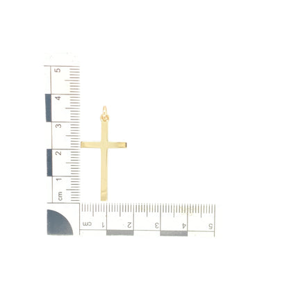 9ct Gold Plain Cross Pendant