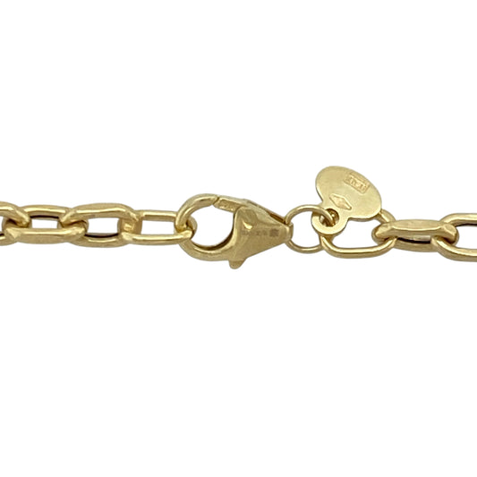 Bring light, elegant style and warm golden tone to your collection with this pre-owned 9ct yellow gold hollow belcher chain—an attractive piece offering classic simplicity and everyday versatility.

Design: This 20" hollow belcher chain features 3mm rounded links, creating a refined, open look with a gentle, flowing drape.
Material: Made from 9-carat yellow gold, the chain has a polished finish that enhances its soft, radiant shine.
