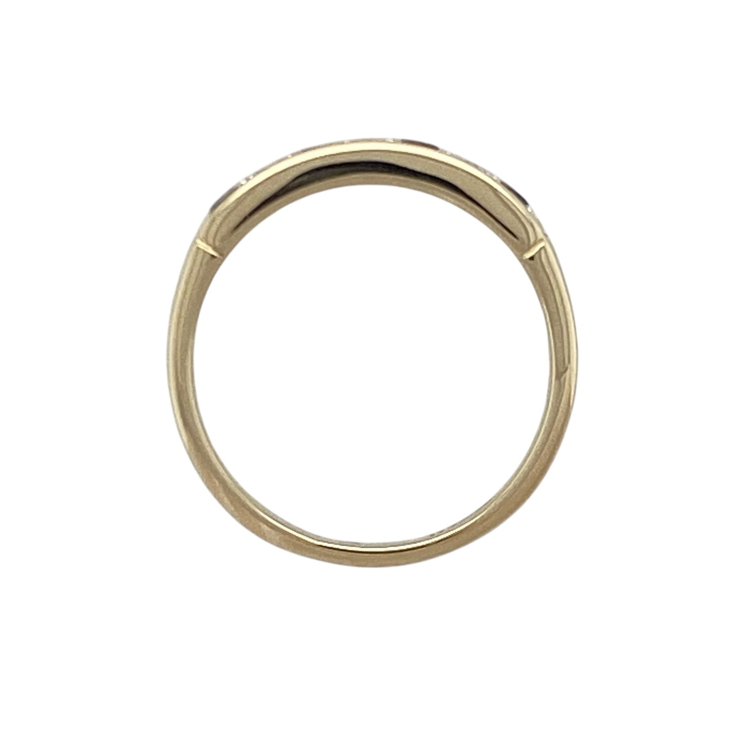 9ct Gold Diamond & Sapphire Set Band Ring