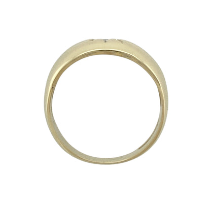 9ct Gold & Diamond Starburst Set Wide Band Ring