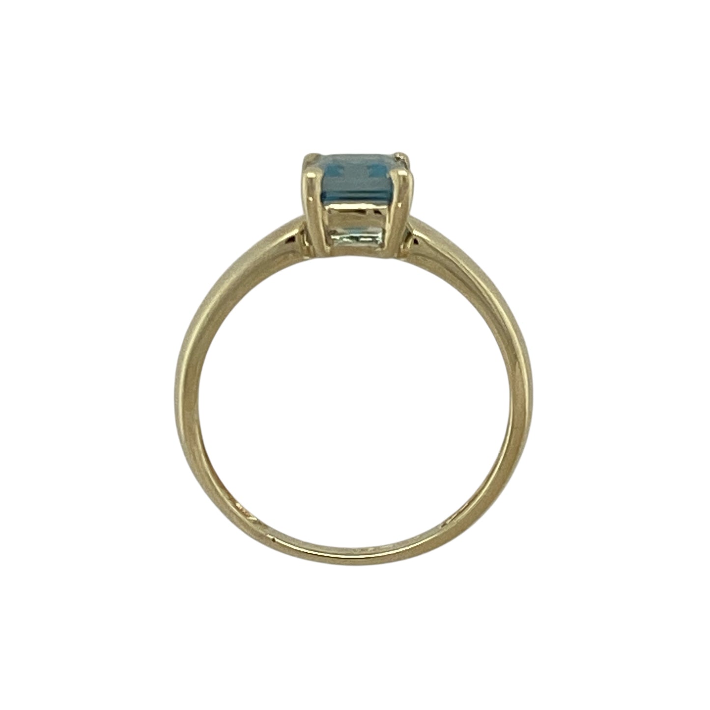 9ct Gold & Blue Topaz Rectangle Ring