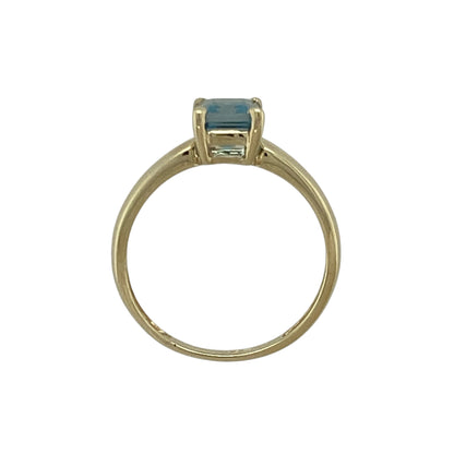 9ct Gold & Blue Topaz Rectangle Ring
