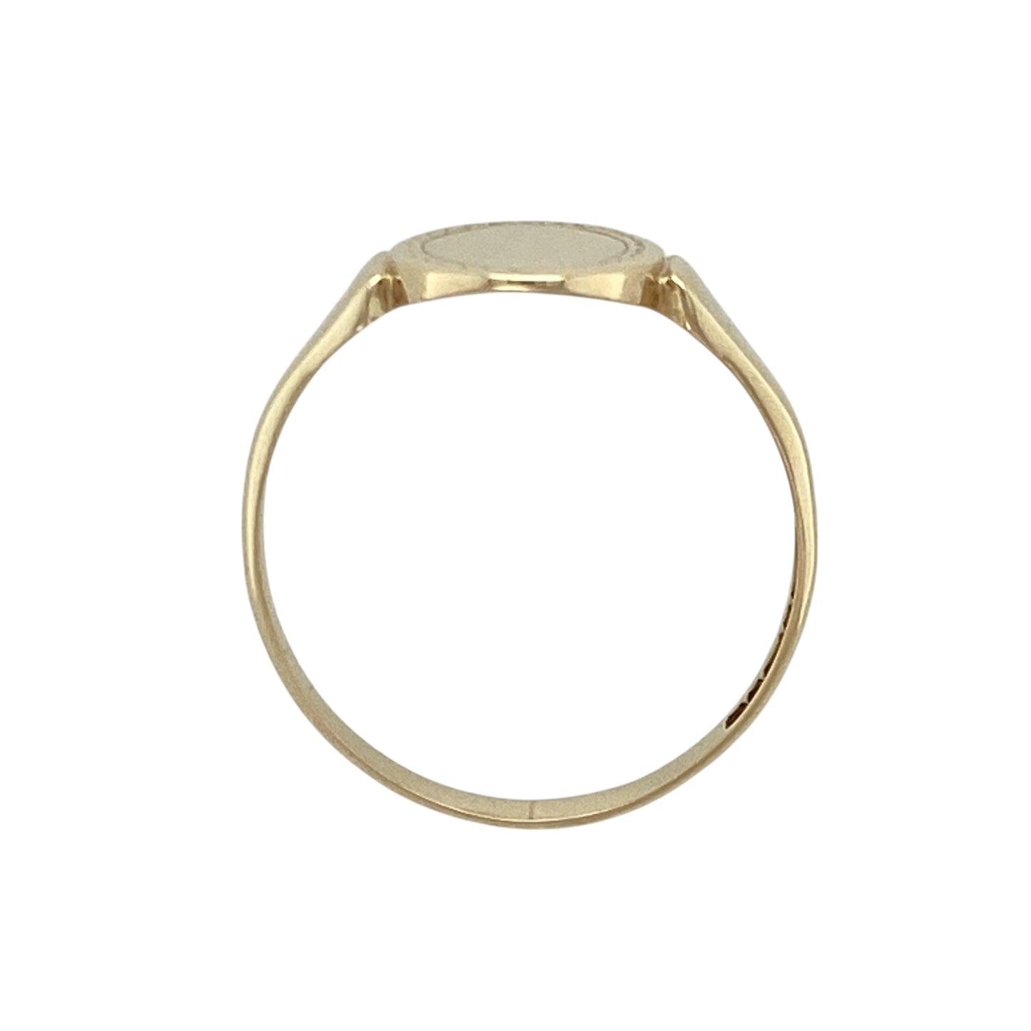9ct Gold Oval Patterned Signet Ring