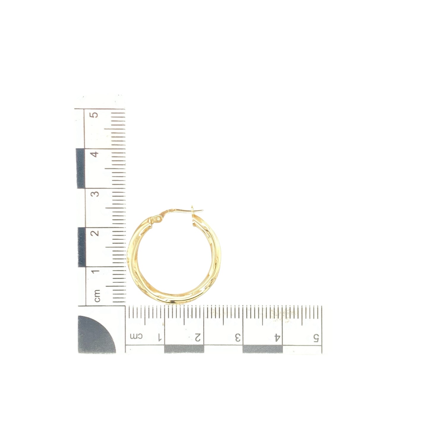9ct Gold Twisted Hoop Creole Earrings