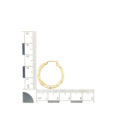 9ct Gold Twisted Hoop Creole Earrings